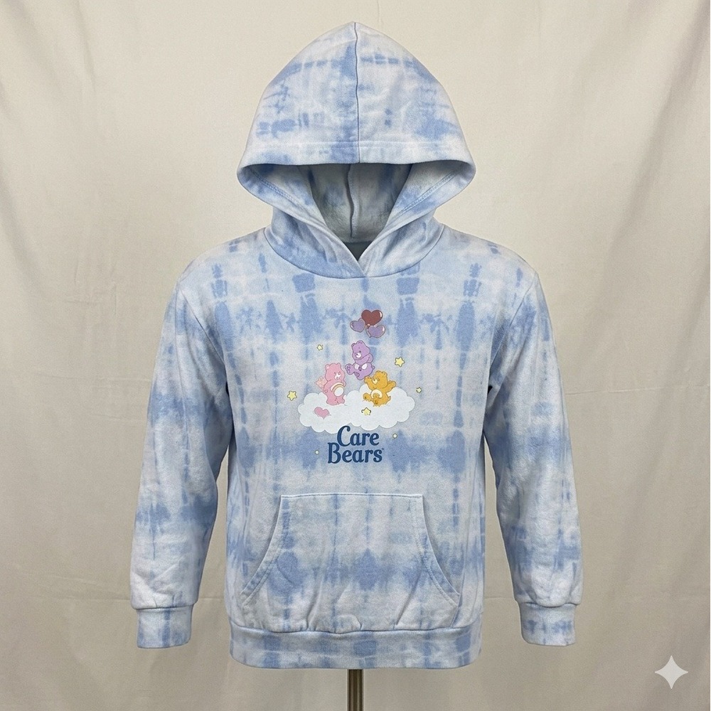 Care Bears Blue and White Long Sleeve Lightweight Hoodie. Youth Size XL